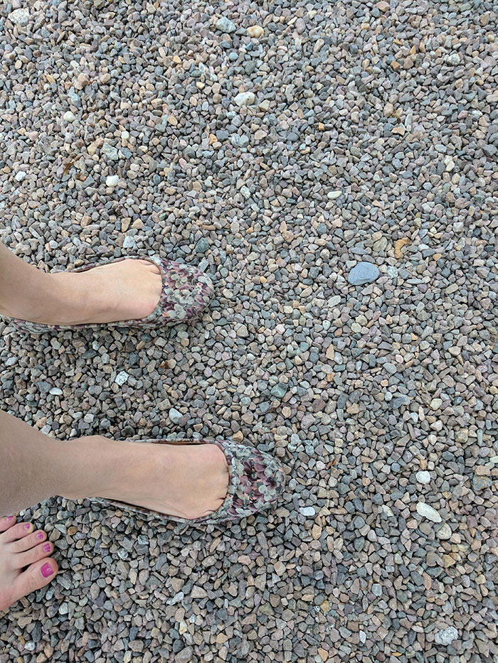 My Friend's Shoes Blend In With The Rocks