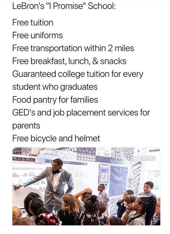 Lebron's "I Promise" School