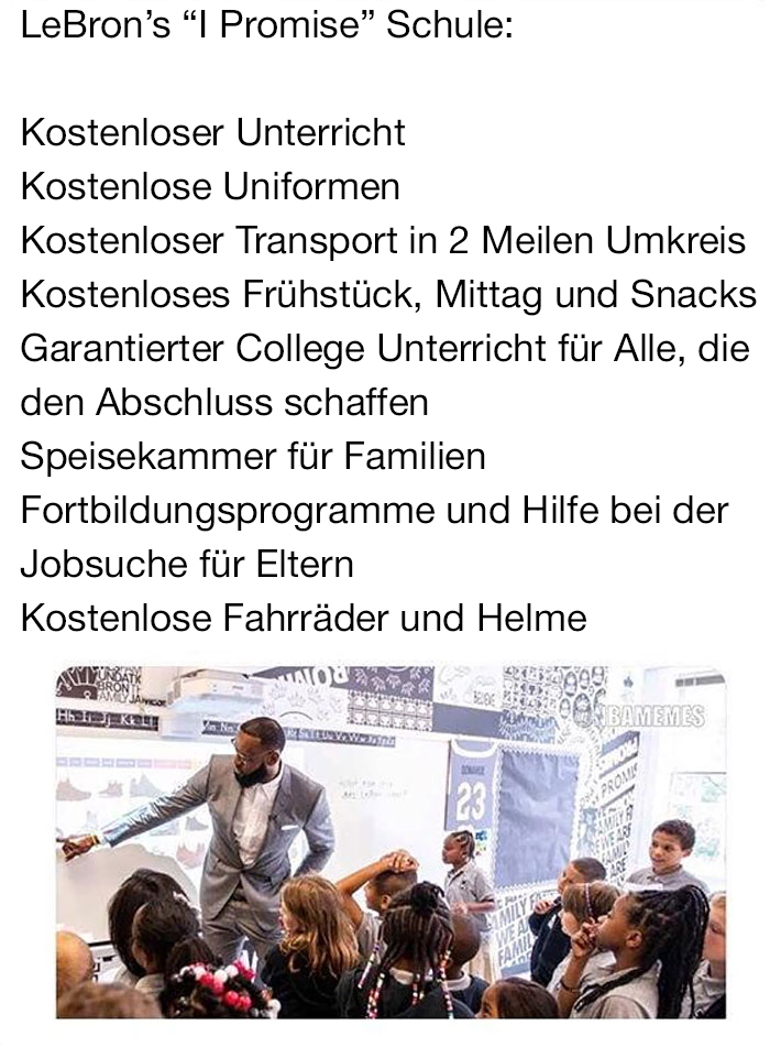 Lebron James' "I Promise" Schule
