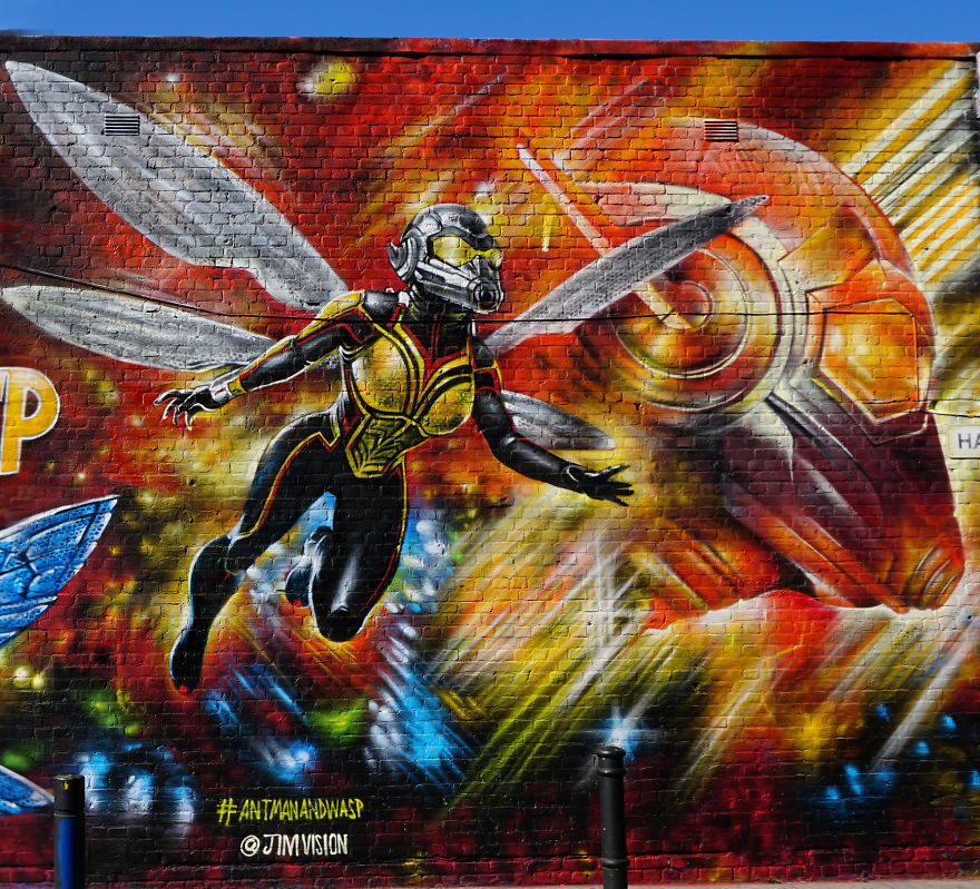 Huge New Mural Featuring Marvel Studio's Ant-Man And The Wasp From Jim Vision Huge New Mural Featuring Marvel Studio's Ant-Man And The Wasp From Jim Vision