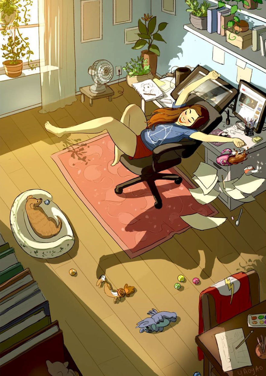 Living-With-Dog-Illustrations-Yaoyaomva