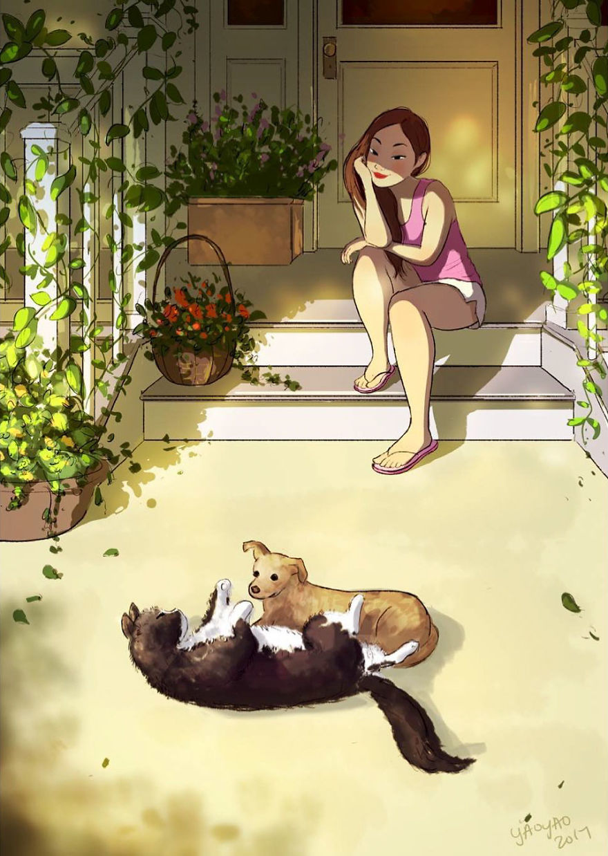 Living-With-Dog-Illustrations-Yaoyaomva