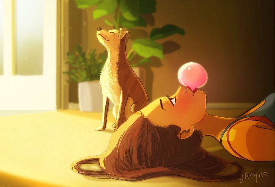 Living-With-Dog-Illustrations-Yaoyaomva