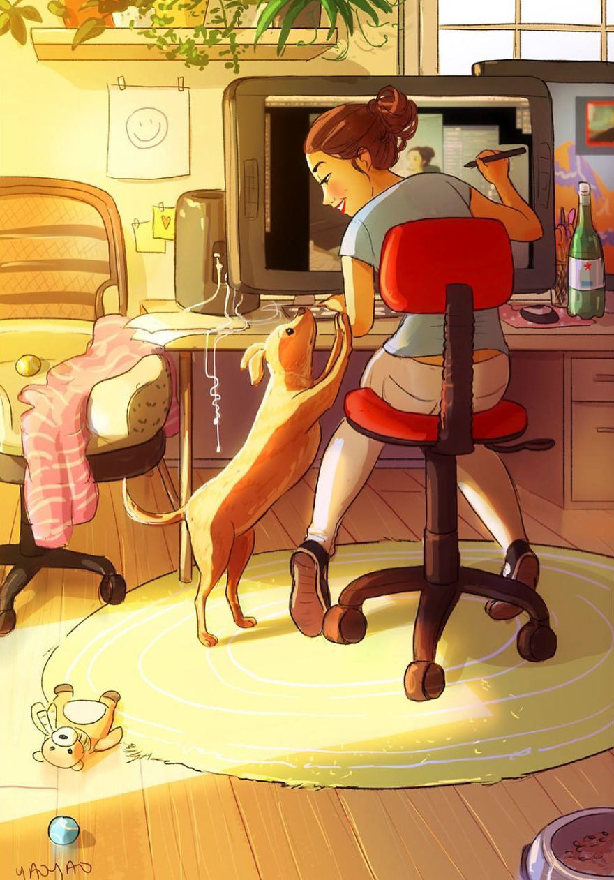 Living-With-Dog-Illustrations-Yaoyaomva