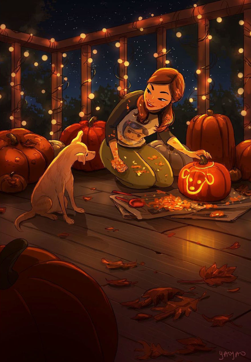 Living-With-Dog-Illustrations-Yaoyaomva