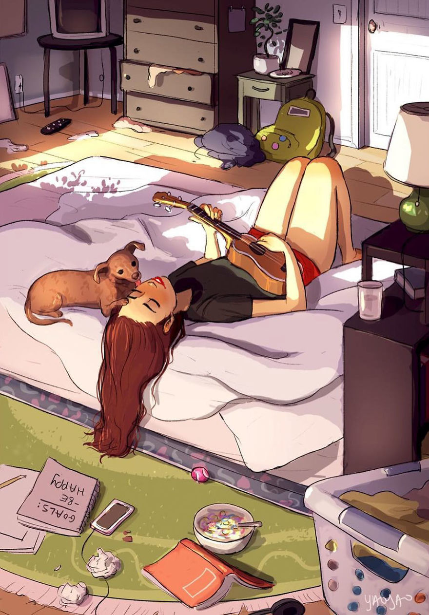 Living-With-Dog-Illustrations-Yaoyaomva