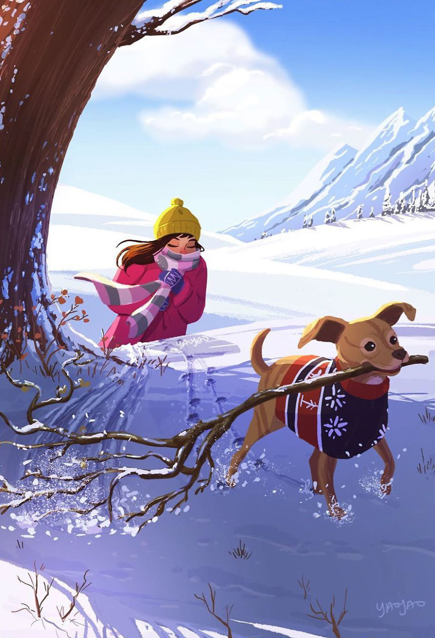 Living-With-Dog-Illustrations-Yaoyaomva