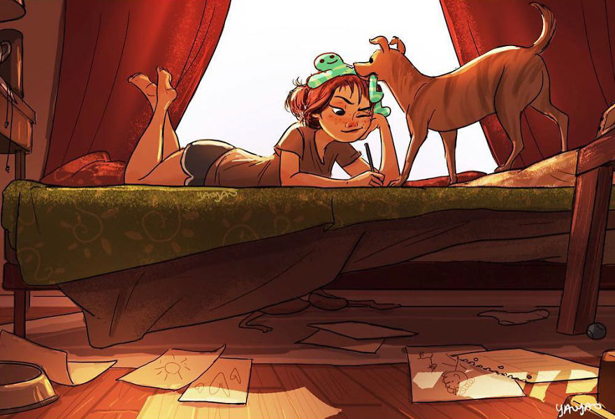 Living-With-Dog-Illustrations-Yaoyaomva