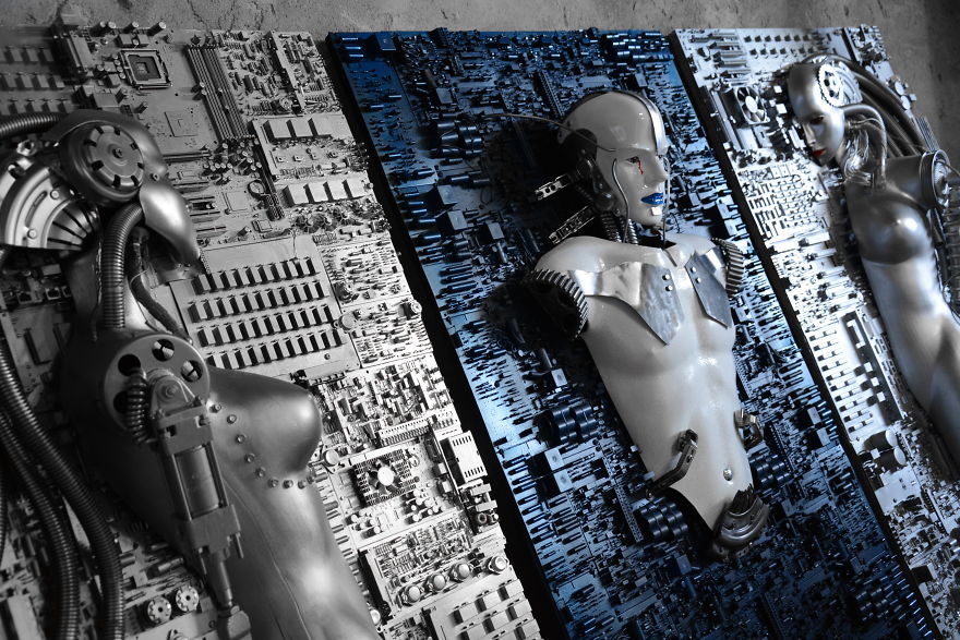 Polish Artist Creates Popular Sci-Fi Characters From Scrap Metal