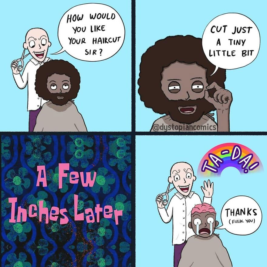 13 Dark/Dumb Ideas Made Into Comics By @dystopiancomics