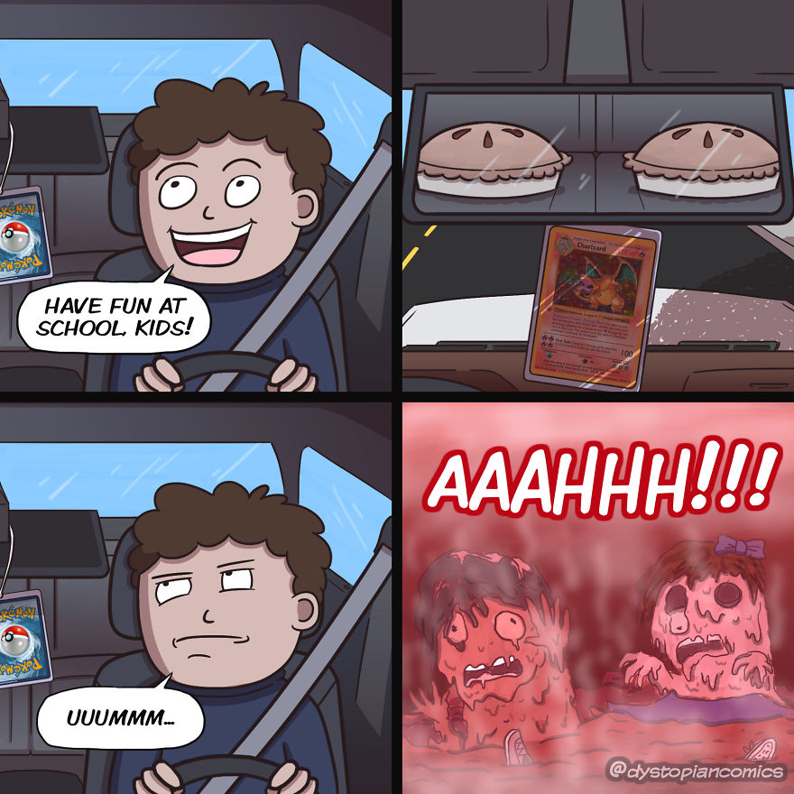 13 Dark/Dumb Ideas Made Into Comics By @dystopiancomics