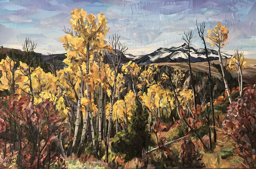 I Create Detailed & Colorful Artwork With Only Scraps Of Magazine Paper - No Paint. I Create Detailed & Colorful Artwork With Only Scraps Of Magazine Paper - No Paint.