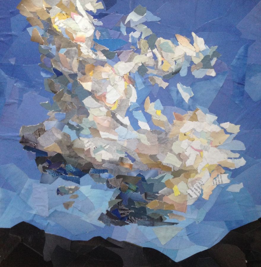 I Create Detailed & Colorful Artwork With Only Scraps Of Magazine Paper - No Paint. I Create Detailed & Colorful Artwork With Only Scraps Of Magazine Paper - No Paint.