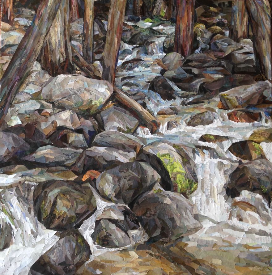 I Create Detailed & Colorful Artwork With Only Scraps Of Magazine Paper - No Paint. I Create Detailed & Colorful Artwork With Only Scraps Of Magazine Paper - No Paint.