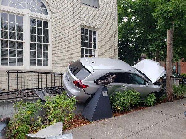 Good Thing The Statue Swerved