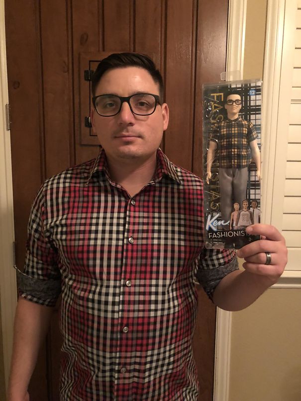 My Husband Ken Found A Mini Plastic Version Of Himself At Homegoods