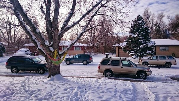 My Roommate And I Have The Same Cars As Our Neighbors And Today We Accidentally Aligned