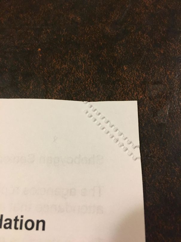 Wife Brought Home An Agenda From A Work Meeting Today. They Stapled The Paper With The Paper. What A Time To Be Alive