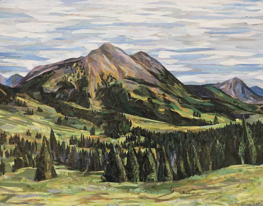 I Create Detailed & Colorful Artwork With Only Scraps Of Magazine Paper - No Paint. I Create Detailed & Colorful Artwork With Only Scraps Of Magazine Paper - No Paint.