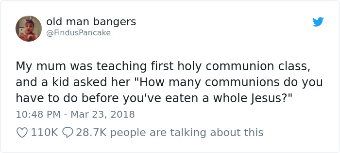 Someone On Tumblr Calculated How Much Communion Wafer Makes Up A Whole Jesus And It Will Crack You Up Someone On Tumblr Calculated How Much Communion Wafer Makes Up A Whole Jesus And It Will Crack You Up