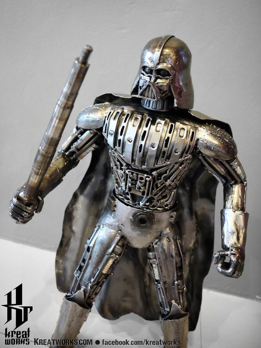 Artist Uses Recycled Metal To Make His Sculptures And The Result Is Incredible