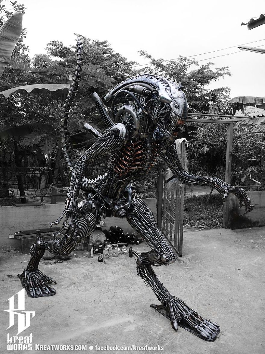 Artist Uses Recycled Metal To Make His Sculptures And The Result Is Incredible