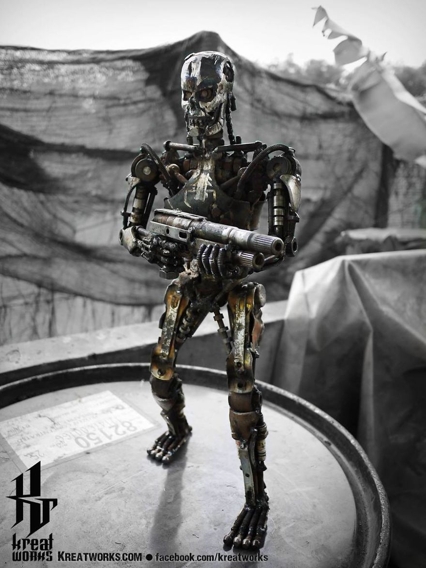 Artist Uses Recycled Metal To Make His Sculptures And The Result Is Incredible