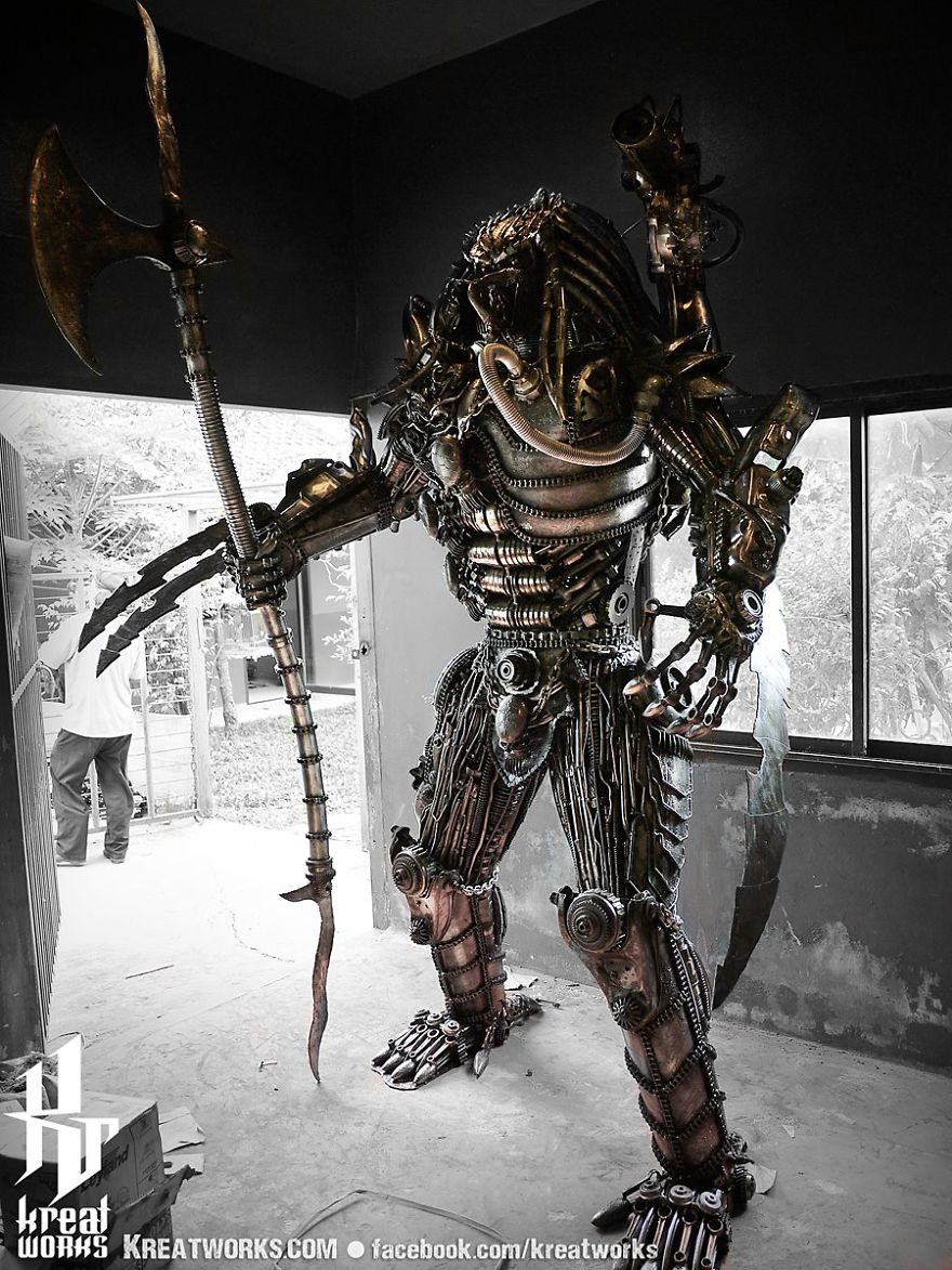 Artist Uses Recycled Metal To Make His Sculptures And The Result Is Incredible