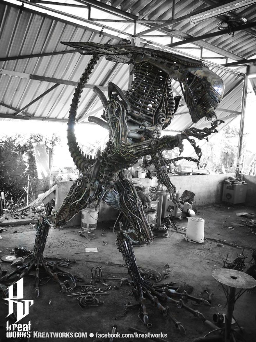 Artist Uses Recycled Metal To Make His Sculptures And The Result Is Incredible