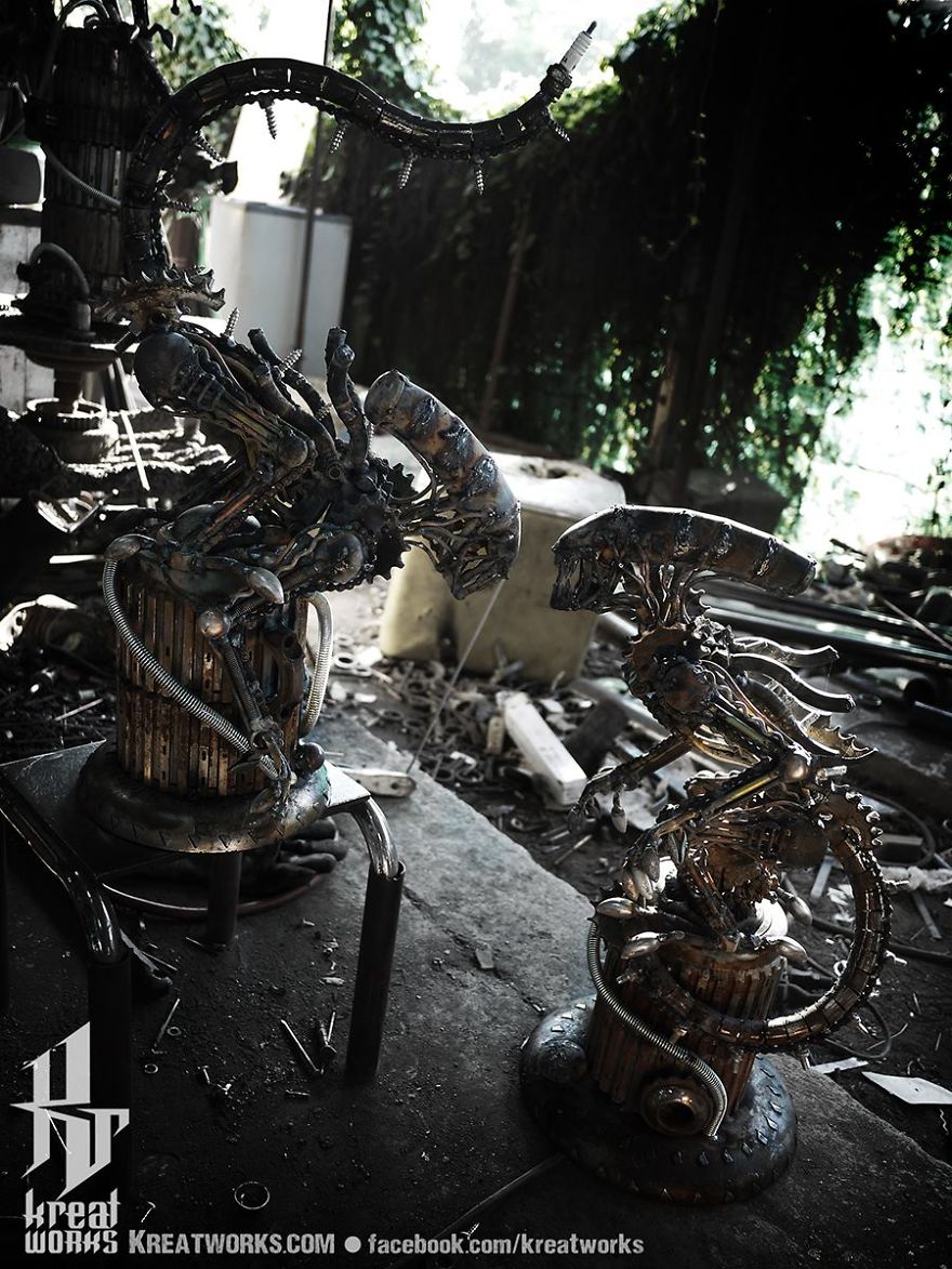 Artist Uses Recycled Metal To Make His Sculptures And The Result Is Incredible