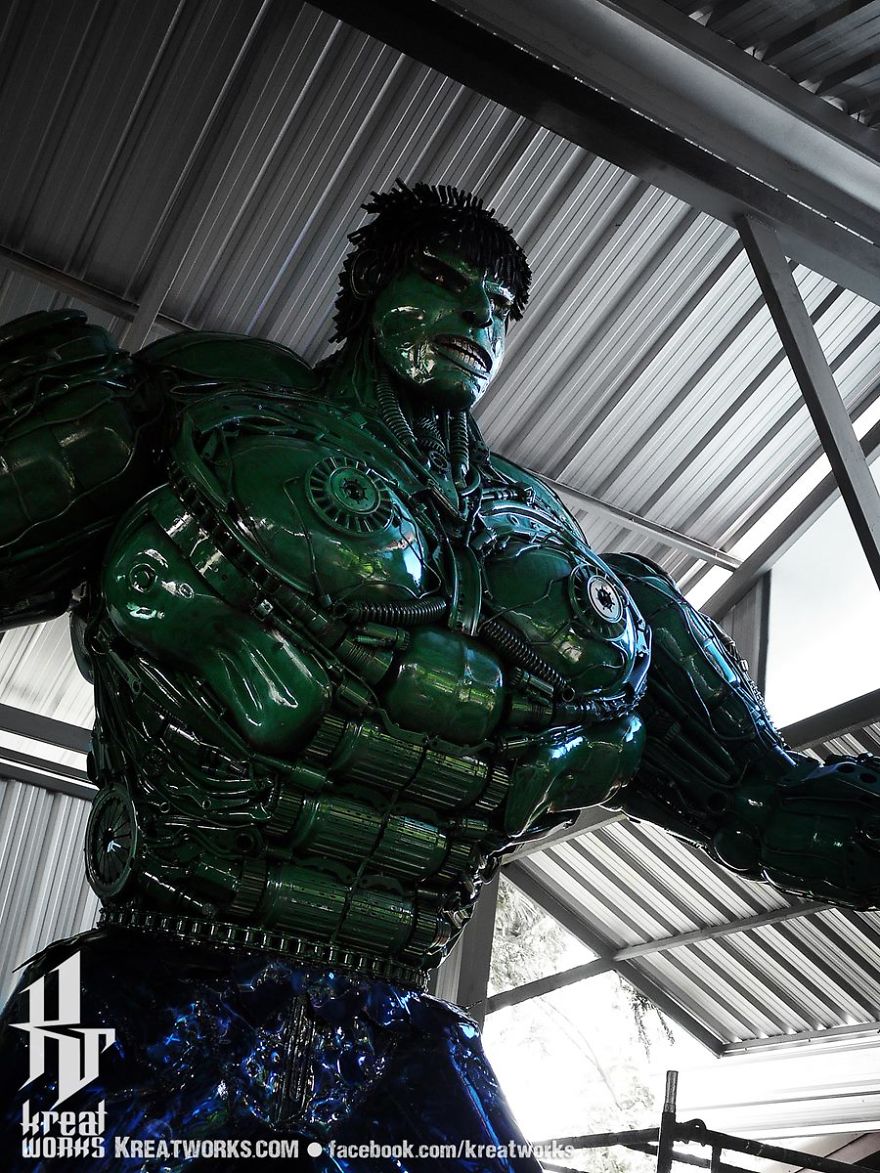 Artist Uses Recycled Metal To Make His Sculptures And The Result Is Incredible