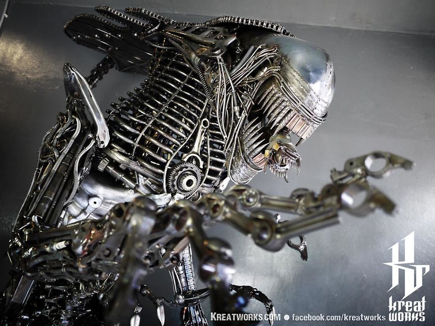 Artist Uses Recycled Metal To Make His Sculptures And The Result Is Incredible