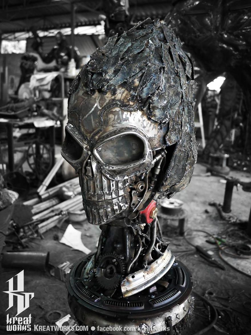 Artist Uses Recycled Metal To Make His Sculptures And The Result Is Incredible