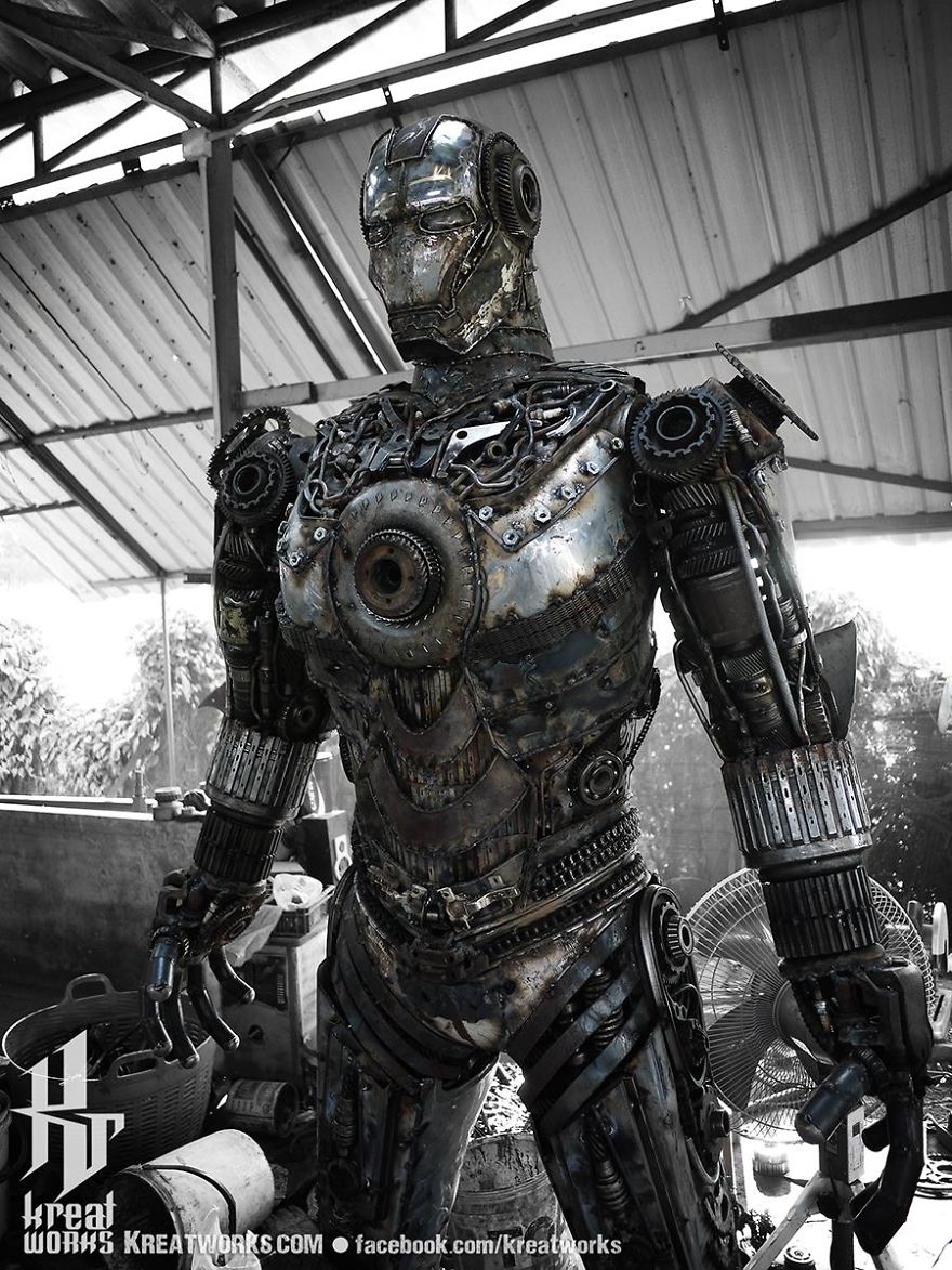 Artist Uses Recycled Metal To Make His Sculptures And The Result Is Incredible