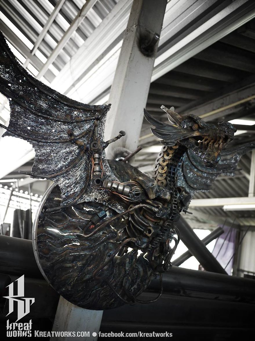 Artist Uses Recycled Metal To Make His Sculptures And The Result Is Incredible