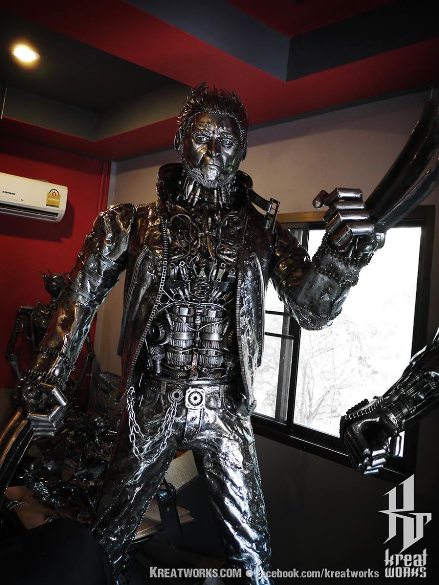 Artist Uses Recycled Metal To Make His Sculptures And The Result Is Incredible