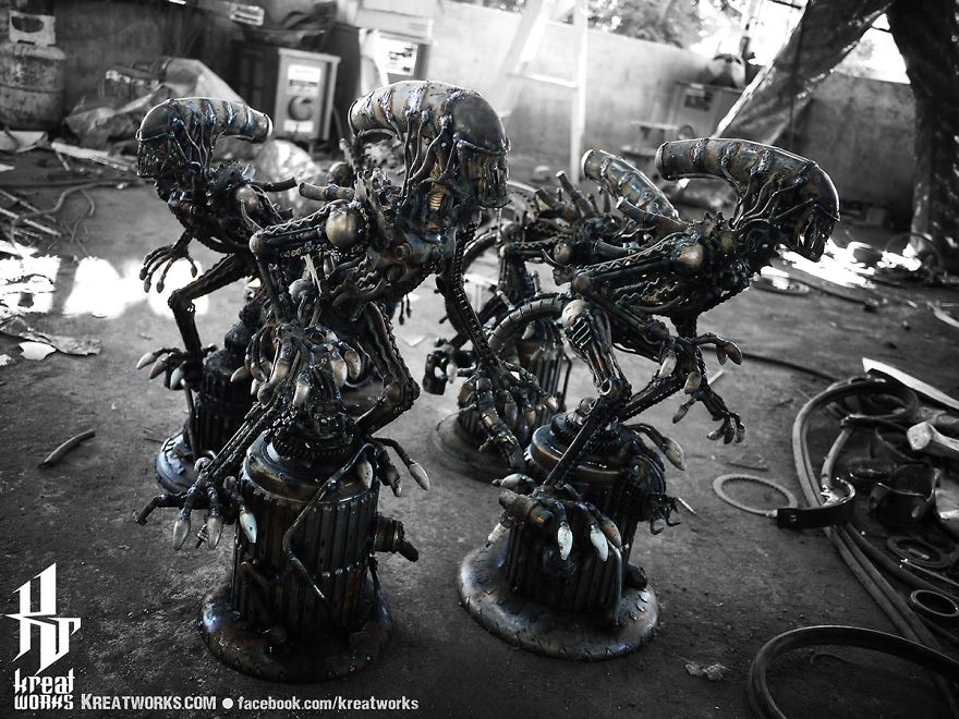 Artist Uses Recycled Metal To Make His Sculptures And The Result Is Incredible