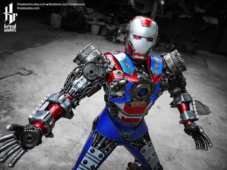 Artist Uses Recycled Metal To Make His Sculptures And The Result Is Incredible