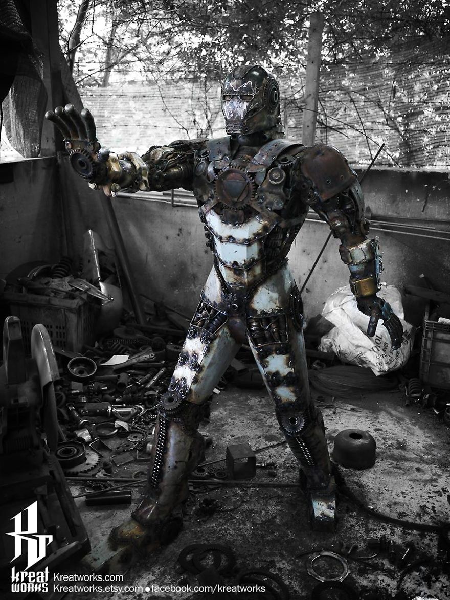 Artist Uses Recycled Metal To Make His Sculptures And The Result Is Incredible