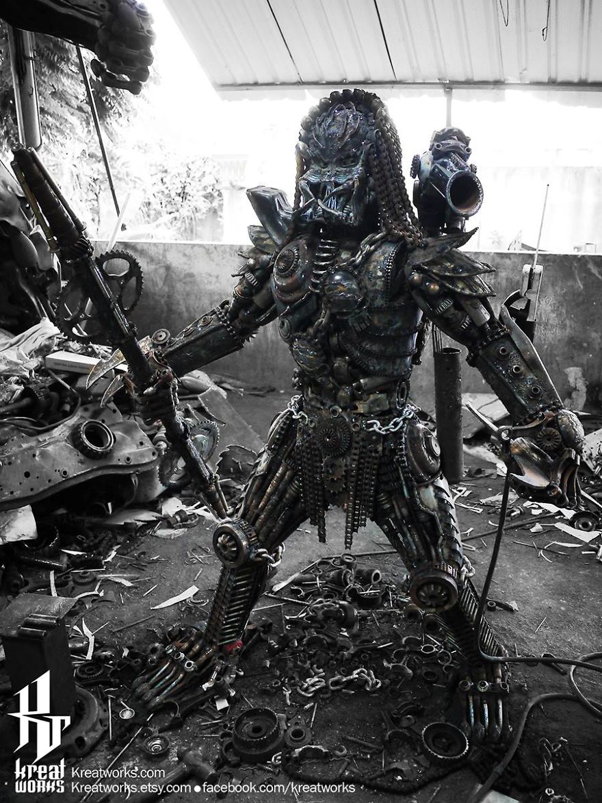 Artist Uses Recycled Metal To Make His Sculptures And The Result Is Incredible