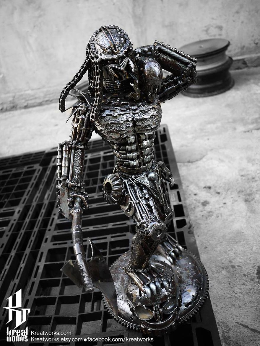 Artist Uses Recycled Metal To Make His Sculptures And The Result Is Incredible