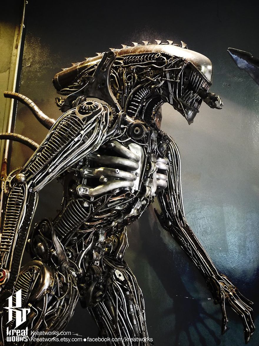 Artist Uses Recycled Metal To Make His Sculptures And The Result Is Incredible