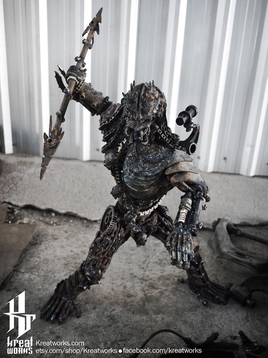 Artist Uses Recycled Metal To Make His Sculptures And The Result Is Incredible