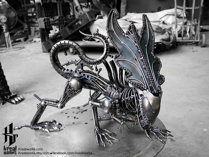 Artist Uses Recycled Metal To Make His Sculptures And The Result Is Incredible