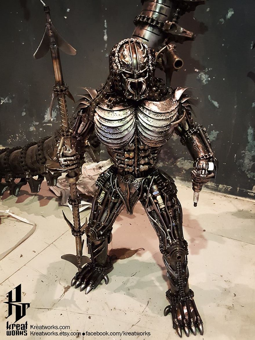 Artist Uses Recycled Metal To Make His Sculptures And The Result Is Incredible