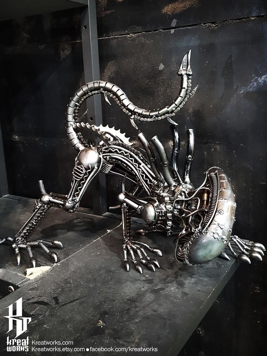 Artist Uses Recycled Metal To Make His Sculptures And The Result Is Incredible