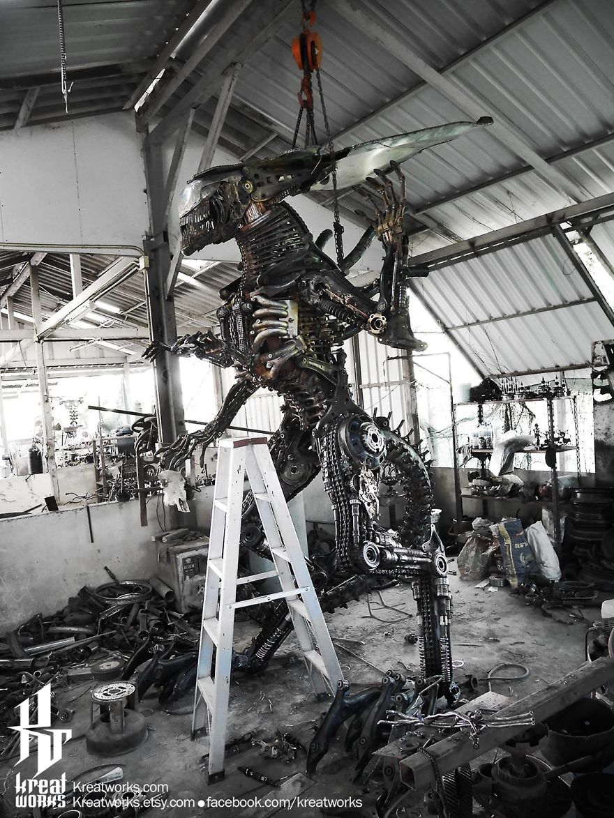 Artist Uses Recycled Metal To Make His Sculptures And The Result Is Incredible