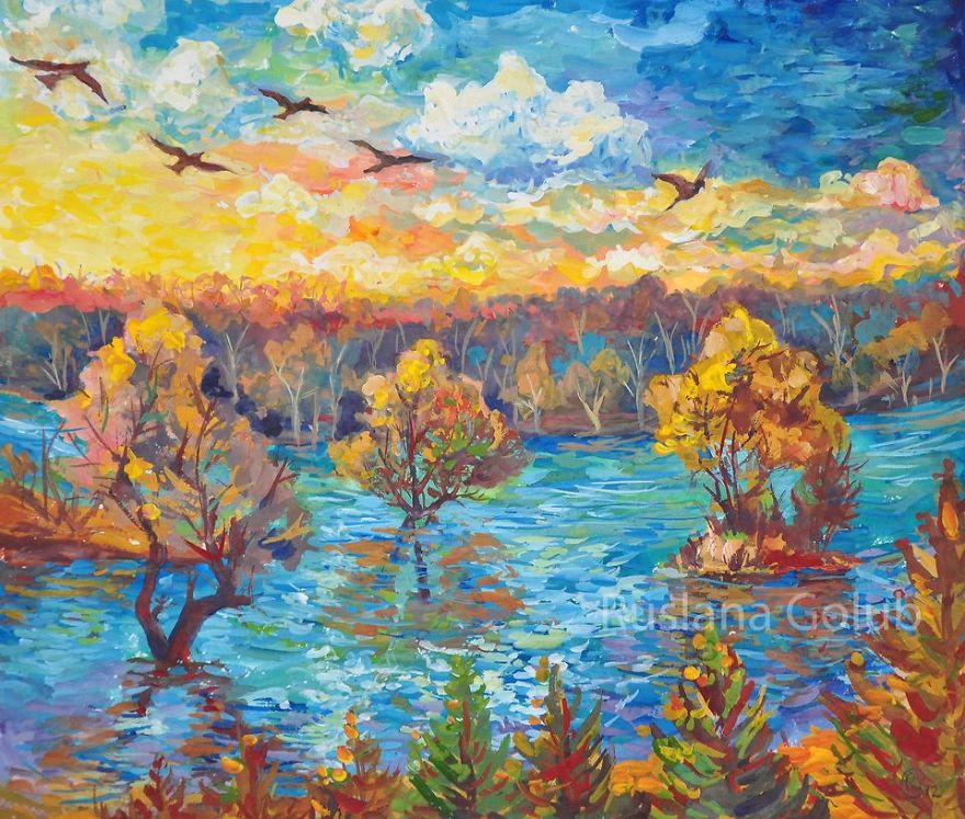Autumn Paintings In Impressionist Style By Ruslana Golub Autumn Paintings In Impressionist Style By Ruslana Golub