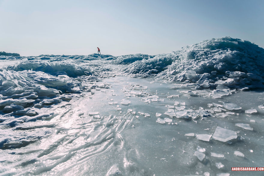 Zvejniekciems Beach , Winter