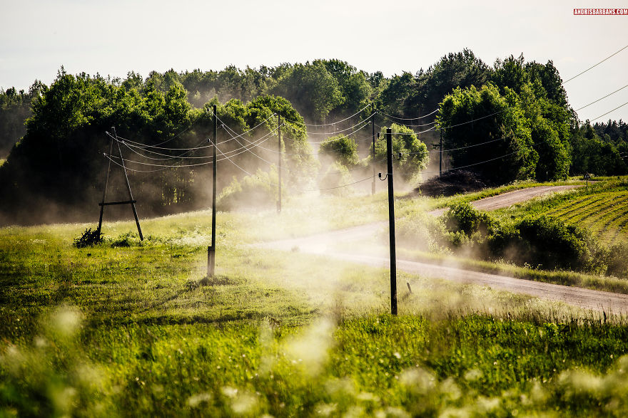 Coutryside Road In Latgale